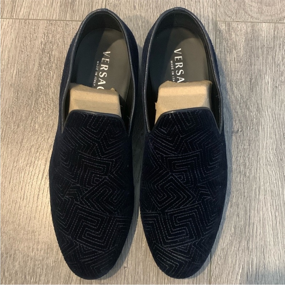 Authentic Versace Blue Suede Shoes sz 42